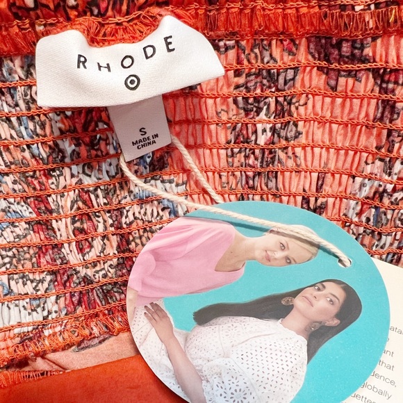 RHODE X TARGET NWT Floral Leafy Printed Midi Dress - Picture 6 of 6